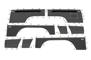 Jeep Cherokee Full Body Armor - Front + Rear - Rough Country - Flat Black - '84-'96